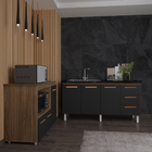 Balcão Cozinha Armário Gabinete De Pia 160 Cm Estela E Balcão