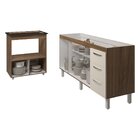 Balcão Cozinha Armário Gabinete De Pia 160 Cm Estela E Balcão