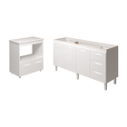 Balcão Cozinha Armário Gabinete De Pia 160 Cm Estela E Balcão