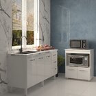 Balcão Cozinha Armário Gabinete De Pia 160 Cm Estela E Balcão