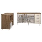 Balcão Cozinha Armário Gabinete De Pia 160 Cm Estela E Balcão