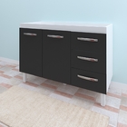 Balcão Cozinha Armário Gabinete Para Pia De 120 Cm Bianca 2 P