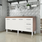 Balcão Cozinha Armário Gabinete Para Pia De 150 Cm Diana 3 Po