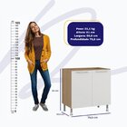 Balcão Cozinha Aspen 81x79,8x50,8 Cm Carvalho/branco