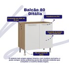 Balcão Cozinha Aspen 81x79,8x50,8 Cm Carvalho/branco