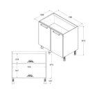 Balcão Cozinha Aspen 81x79,8x50,8 Cm Carvalho/branco