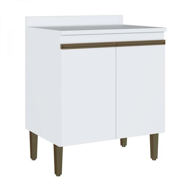 Balcão Cozinha Casablanca Com Tampo Em Mdf 25mm 2 Portas