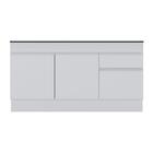 Balcão Cozinha Com Rodapé Gabinete Pia 150 Cm 3 Portas 1 Gave