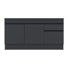 Balcão Cozinha Com Rodapé Gabinete Pia 150 Cm 3 Portas 1 Gave