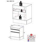 Balcão Cozinha Com Rodapé Para Cooktop 70 Cm 1 Porta 1 Gaveta