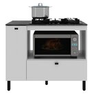 Balcão Cozinha Cooktop 5 Bocas Com 2 Portas E Nicho Para Forn