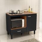 Balcão Cozinha Cooktop Blane 105cm Com 1 Porta E 1 Gaveta