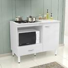 Balcão Cozinha Cooktop Blane 105cm Com 1 Porta E 1 Gaveta
