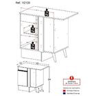 Balcão Cozinha De Canto Com Rodapé 1 Porta Veneza Multimóveis