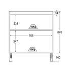 Balcão Cozinha Ditália Aspen 2pt C/tampo Cd-102 Cv/branco