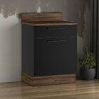 Balcão Cozinha Em Aço 1 Porta Esquerda 1 Gaveta 65cm Com Tamp