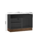 Balcão Cozinha Em Aço 2 Portas 120cm Sem Tampo Rodape Pvc Dob