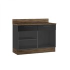 Balcão Cozinha Em Aço 2 Portas 2 Gavetas 120cm Com Tampo Dobr