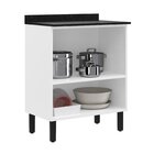 Balcão Cozinha Em Aço 2 Portas 70cm Com Tampo Florença Itatia