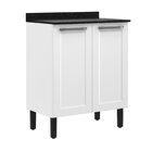 Balcão Cozinha Em Aço 2 Portas 70cm Com Tampo Florença Itatia