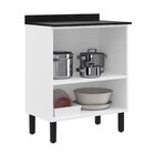 Balcão Cozinha Em Aço 2 Portas 70cm Com Tampo Florença Itatia