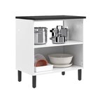 Balcão Cozinha Em Aço 2 Portas 80cm Com Tampo New Premium Ita