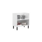 Balcão Cozinha Em Aço 2 Portas 80cm Sem Tampo New Premium Ita