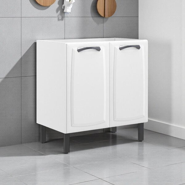 Balcão Cozinha Em Aço 2 Portas 80cm Sem Tampo New Premium Ita