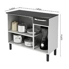 Balcão Cozinha Em Aço 3 Portas 1 Gaveta 105cm Com Tampo Rose