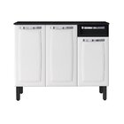 Balcão Cozinha Em Aço 3 Portas 1 Gaveta 105cm Com Tampo Rose