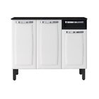 Balcão Cozinha Em Aço 3 Portas 1 Gaveta 105cm Com Tampo Rose