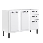 Balcão Cozinha Em Aço 3 Portas E 2 Gavetas 120cm Sem Tampo Ne