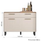 Balcão Cozinha Filadélfia Amêndoa Off White