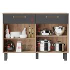 Balcão Cozinha Filadélfia Chumbo Amêndoa