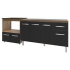 Balcão Cozinha Gabinete De Pia 140 Cm Camila E Balcão Evelyn