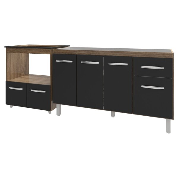 Balcão Cozinha Gabinete De Pia 140 Cm Camila E Balcão Evelyn