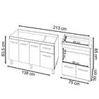 Balcão Cozinha Gabinete De Pia 140 Cm Camila E Balcão Evelyn