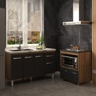 Balcão Cozinha Gabinete De Pia 140 Cm Camila E Balcão Evelyn