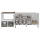 Balcão Cozinha Gabinete De Pia 140 Cm Camila E Balcão Evelyn