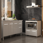 Balcão Cozinha Gabinete De Pia 140 Cm Camila E Balcão Evelyn