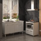 Balcão Cozinha Gabinete De Pia 140 Cm Camila E Balcão Evelyn