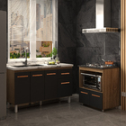 Balcão Cozinha Gabinete De Pia 140 Cm Camila E Balcão Evelyn