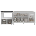 Balcão Cozinha Gabinete De Pia 140 Cm Camila E Balcão Evelyn