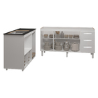 Balcão Cozinha Gabinete De Pia 160 Cm Estela E Balcão Para Fo