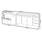 Balcão Cozinha Gabinete De Pia 160 Cm Estela E Balcão Para Fo