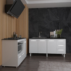 Balcão Cozinha Gabinete De Pia 160 Cm Estela E Balcão Para Fo