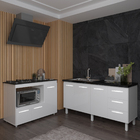 Balcão Cozinha Gabinete De Pia 160 Cm Estela E Balcão Para Fo