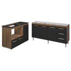 Balcão Cozinha Gabinete De Pia 160 Cm Estela E Balcão Para Fo