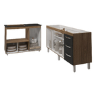 Balcão Cozinha Gabinete De Pia 160 Cm Estela E Balcão Para Fo