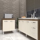 Balcão Cozinha Gabinete Para Pia 138 Cm Carine E Balcão Jane